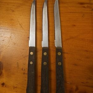 Wooden Handle Steak Knife Set